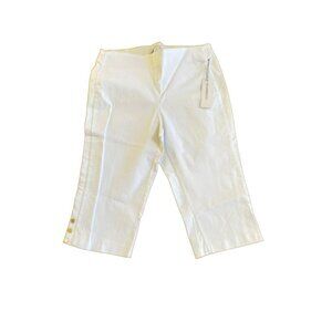 Liz Claiborne Lori Womens White Pants Size 14 Rayon/Nylon/Spandex Blend